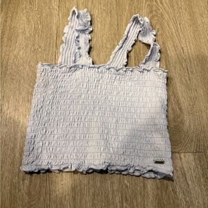 Hollister Ruffled Light Blue Crop Top
